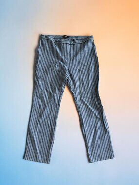 THEORY Blue Pinstripe Ankle Pants Size 6 Womens